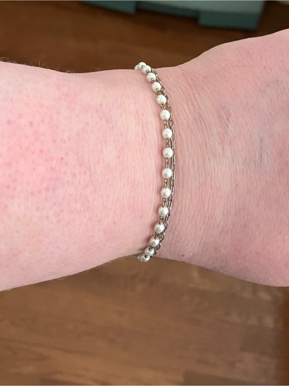 Francesca’s Faux Pearl Wraparound Bracelet
